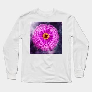 Zinnia Flower In Bloom Long Sleeve T-Shirt